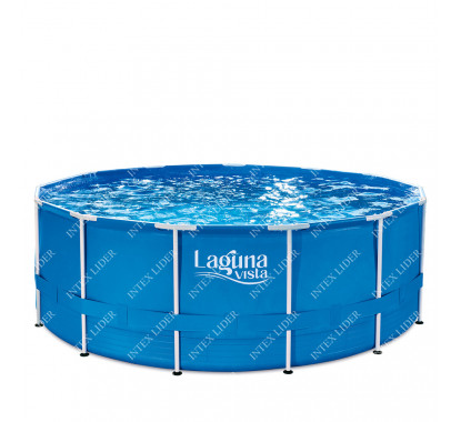 P20-1352-B Каркасный бассейн круглый Laguna Vista, 396х132см, фильтр-насос картр 3000 л/ч (P20-1352-Z, Р20-1352-В)