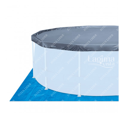 P20-1352-B Каркасный бассейн круглый Laguna Vista, 396х132см, фильтр-насос картр 3000 л/ч (P20-1352-Z, Р20-1352-В)