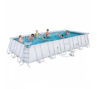 56474 Каркасный бассейн прямоугольный BestWay, 732х366х132см, фильтр-насос картр 9463 л/ч