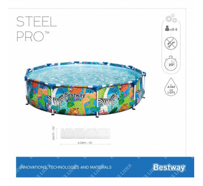 56985 Bestway Круглый каркасный бассейн 305х66см